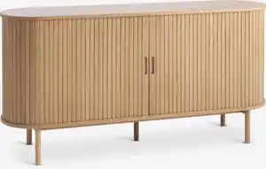 Sideboard LYNGVIG 160 cm 2 Rollläden eiche natur