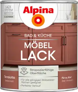 Alpina Möbellack fĂŒr KĂŒche & Badezimmer Terrakotta 750 ml