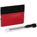 Bild 1 von Verarbeitungsset, für Klebefolien, 2-teilig: Rakel und Cuttermesser