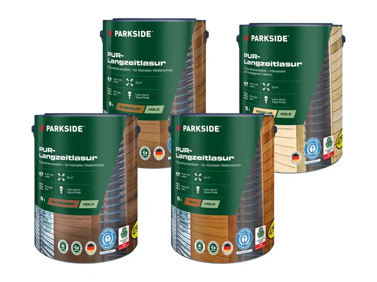 Bild 1 von Parkside® PUR-Langzeitlasur,  5 l
