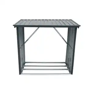 Kaminholzregal, BxHxT: 163 x 142 x 89 cm, Stahl