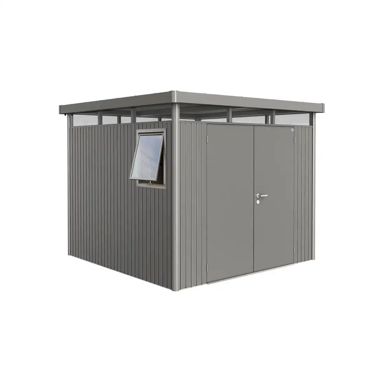 Bild 1 von BIOHORT Gerätehaus »Highline Windowedition«, Gr. H4, quarzgrau-metallic, Doppeltür