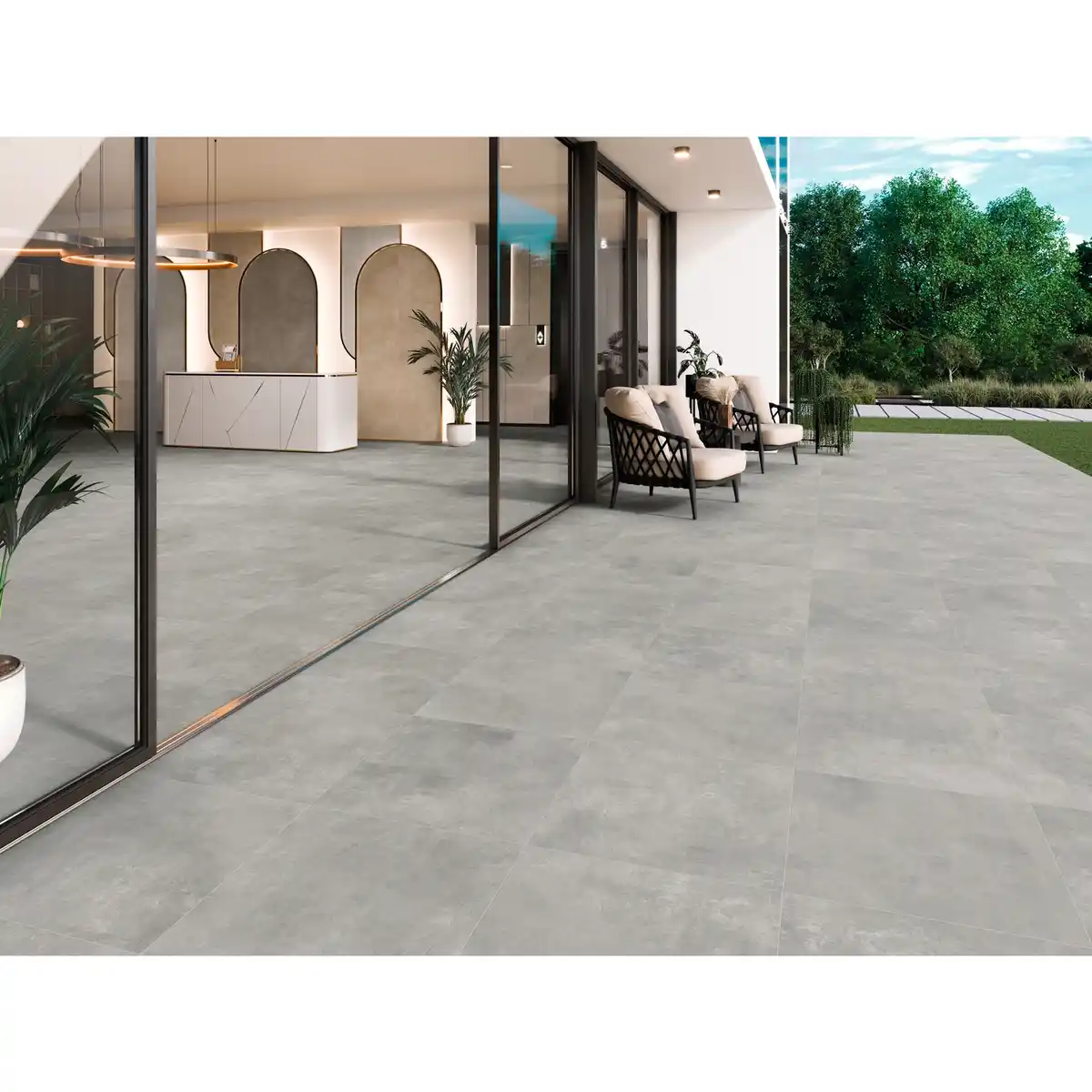 Bild 2 von Feinsteinzeug »Inout Nilo«, 59,5x59,5x0,95 cm (BxLXS), grey