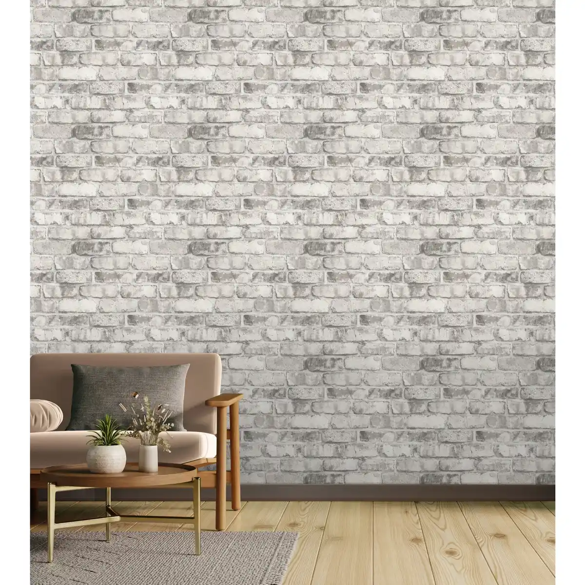 Bild 2 von Selbstklebende Vliestapete »Clayton«, 6x 0,53 m (LxB), selbstklebend, rustikale Steinoptik, grau
