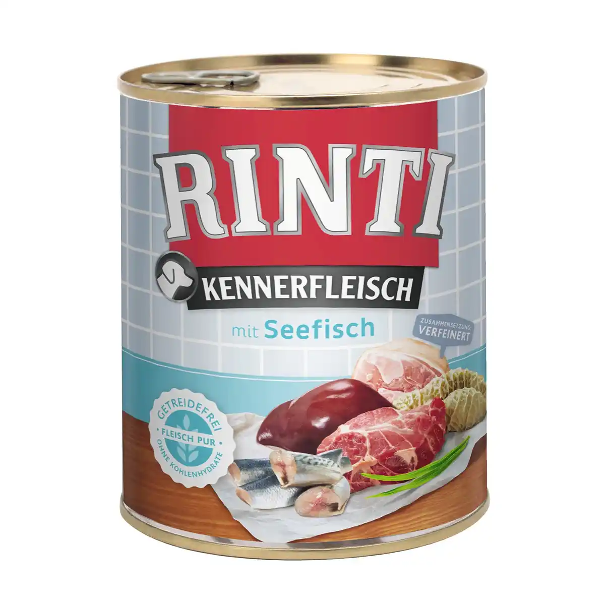 Bild 1 von RINTI Hunde-Nassfutter »Kennerfleisch«, Fisch, 1 Dose