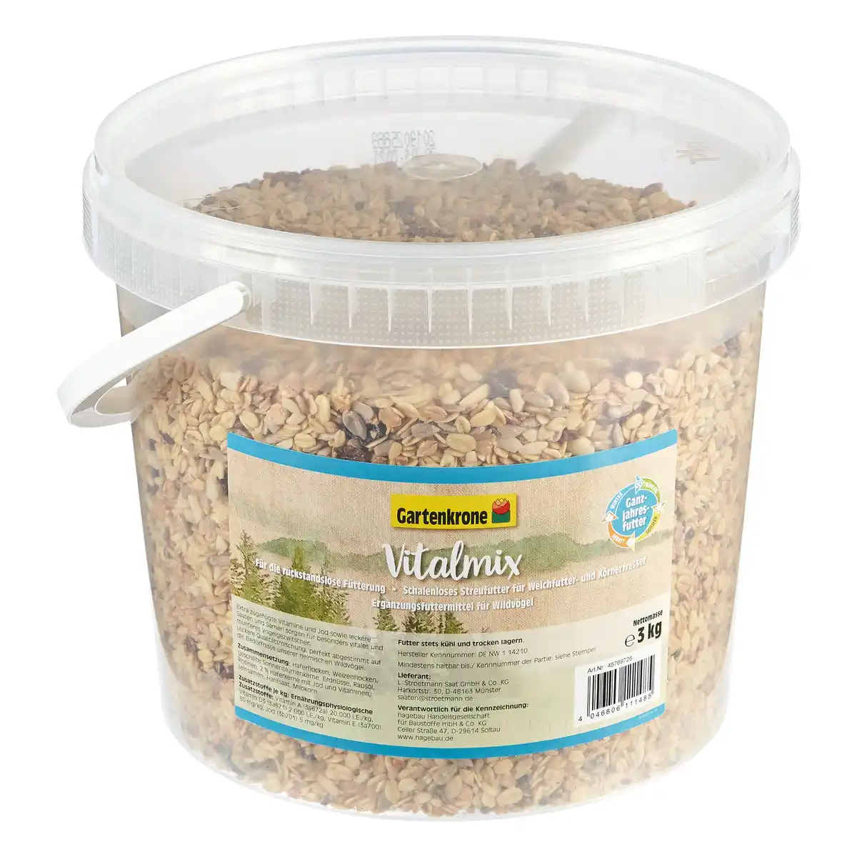 Bild 1 von Gartenkrone Vogelfutter »Vitalmix«, 1 Eimer à 3000 g