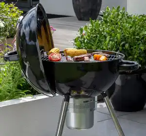 Kugelgrill York schwarz Grillfläche Ø53cm