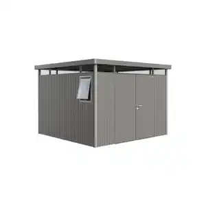 BIOHORT Gerätehaus »Highline Windowedition«, Gr. H6, quarzgrau-metallic, Doppeltür