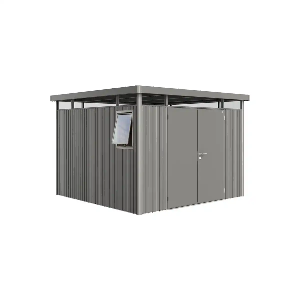 Bild 1 von BIOHORT Gerätehaus »Highline Windowedition«, Gr. H6, quarzgrau-metallic, Doppeltür