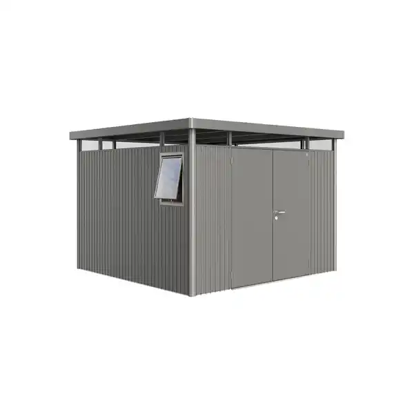 Bild 1 von BIOHORT Gerätehaus »Highline Windowedition«, Gr. H6, quarzgrau-metallic, Doppeltür