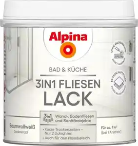Alpina Bad & KĂŒche Fliesenlack 3 in 1 weiĂ 500 ml