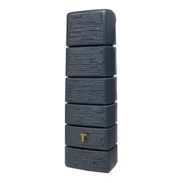 Bild 2 von 4rain Zisterne Slim Stone Decor Regentonne Grau 330 l