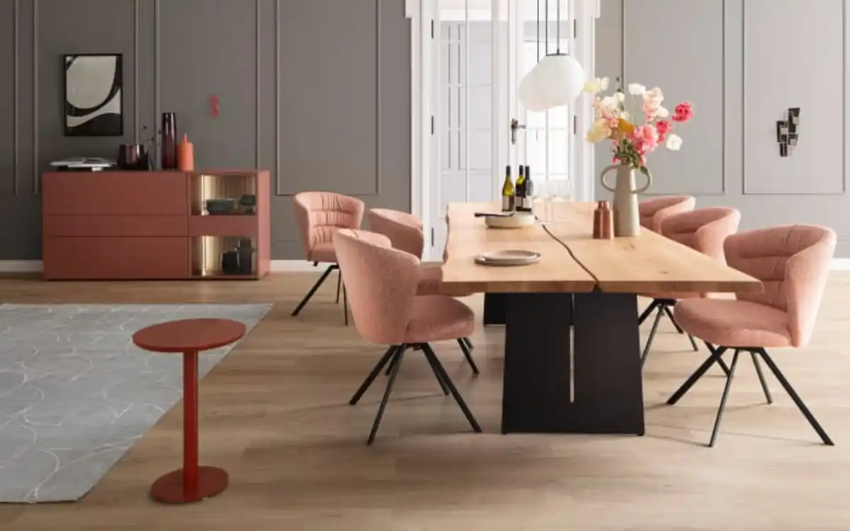 Bild 2 von Schöner Wohnen Kollektion - Sideboard Amaya, samtbeere/Eiche, inkl. inkl. Push to Open Funktion