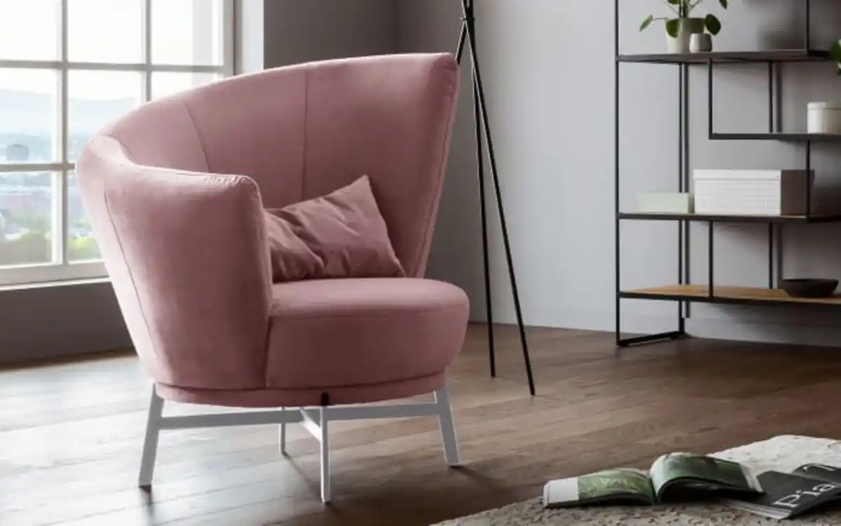 Bild 1 von Sessel MR Kleo, rosewood/chrom, inkl. 360° Drehfunktion