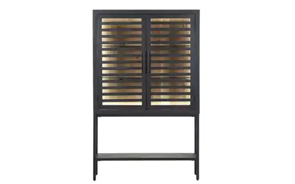 Bild 4 von Gutmann Factory - Vitrine Showcase, Akazie/schwarz, inkl. LED-Beleuchtung