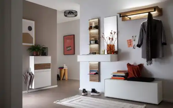 Bild 2 von Schöner Wohnen Kollektion - Garderobenkombination 24 Yonna, weiß/Birke massiv