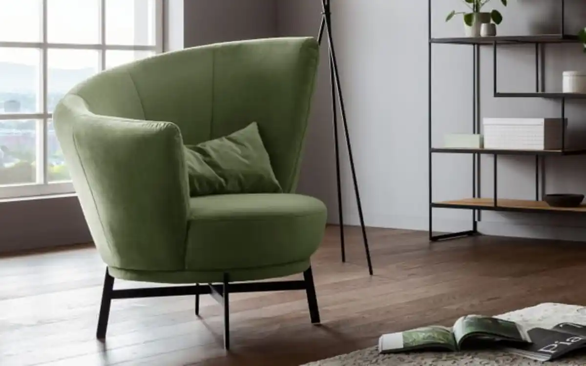 Bild 1 von Sessel MR Kleo, olivgrün/schwarz, inkl. 360° Drehfunktion