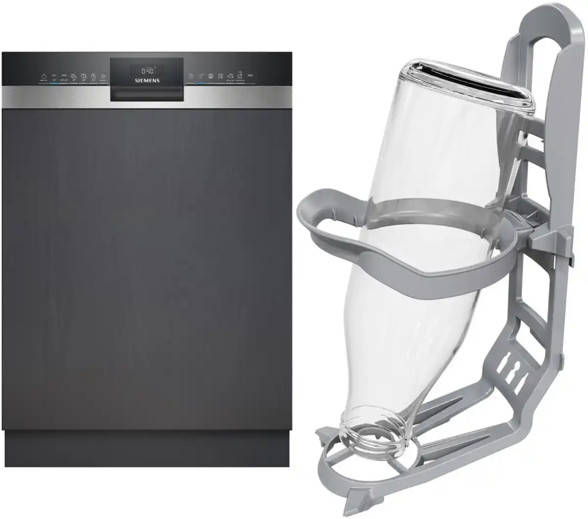 Bild 1 von SN53EIEUAE teilintegrierbarer 60 cm Geschirrspüler bestehend aus SN53ES22AE + SZ36BH00 edelstahl