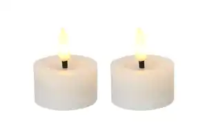 2er-Set LED-Teelicht, weiß, 4,4 cm