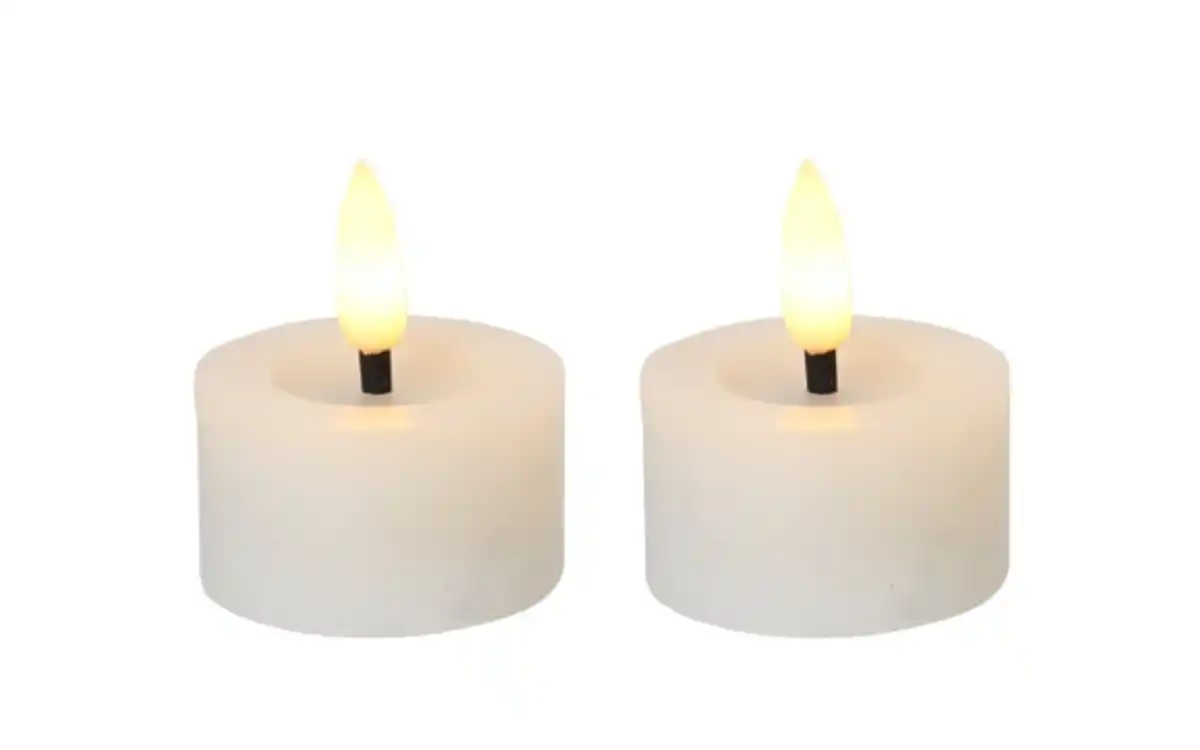 Bild 1 von 2er-Set LED-Teelicht, weiß, 4,4 cm