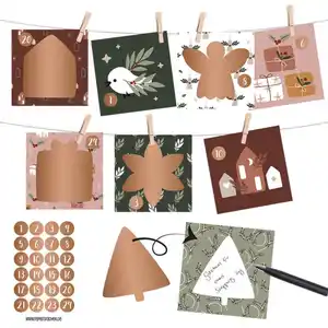 Rubbel-Adventskalender - Bastelset