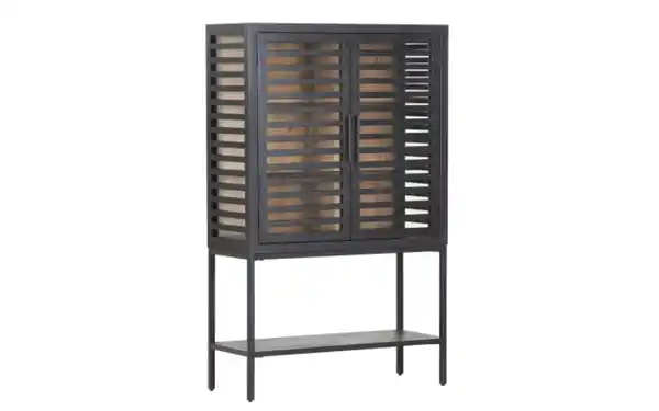 Bild 2 von Gutmann Factory - Vitrine Showcase, Akazie/schwarz, inkl. LED-Beleuchtung