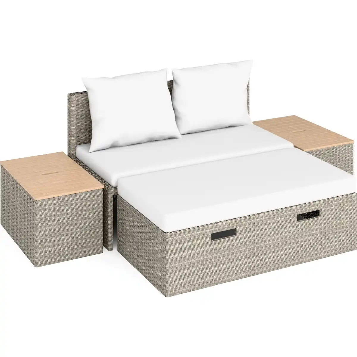 Bild 1 von Lounge-Set Bostonia 4-tlg. Polyrattan Hellbraun