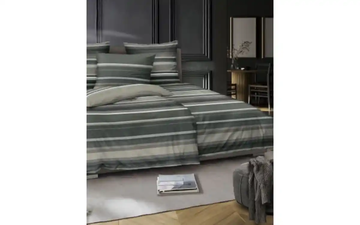 Bild 4 von Bettwäsche Wave, salbei, 135 x 200 cm