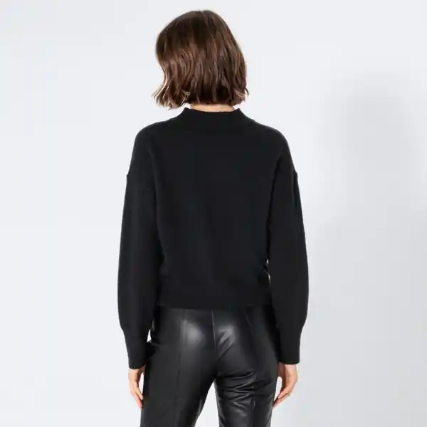 Bild 4 von Damen-Strickpullover mit hohem Kragen