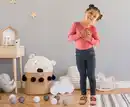 Bild 2 von IDEENWELT Kinder-Plüschleggings, Denim, Gr. 98/104