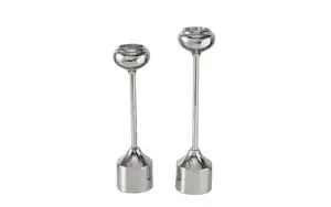 Kerzenleuchterset Donus, silber, 2-teilig