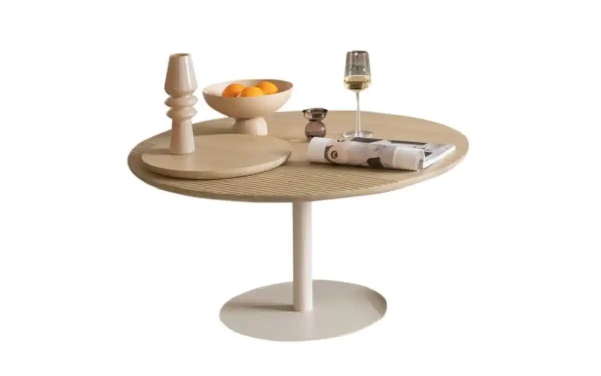 Bild 1 von Schöner Wohnen Kollektion - Beistelltisch Henri, Eiche milk massiv, 90 cm.