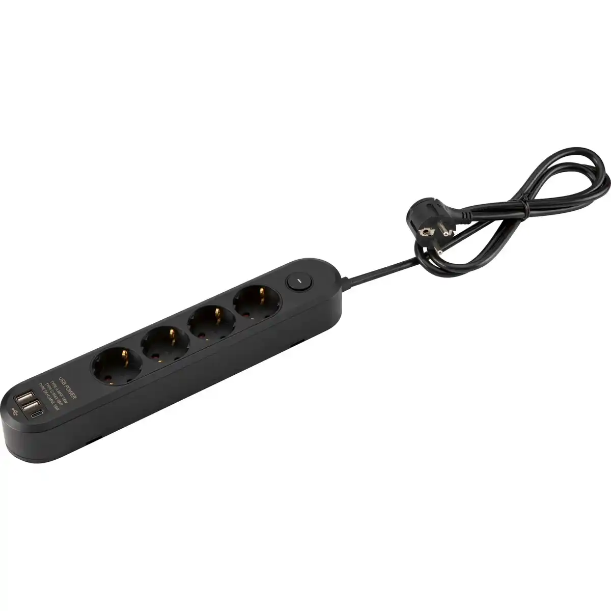 Bild 1 von Steckdosenleiste 4-fach USB Ein-Aus-Schalter