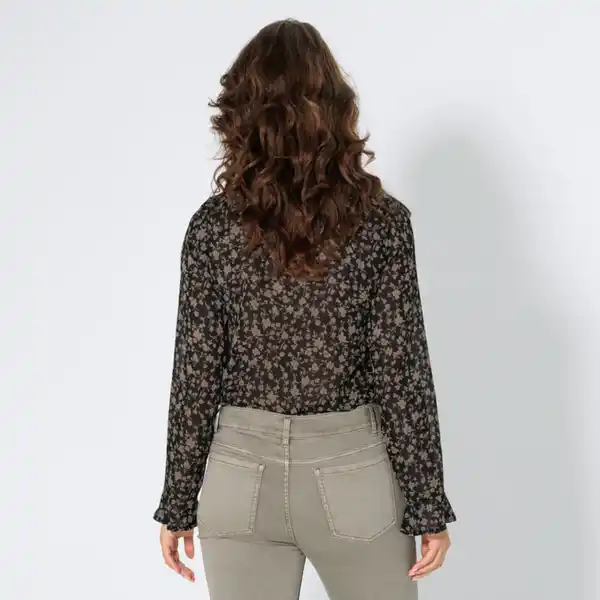 Bild 4 von Damen-Bluse mit Rüschen am Ausschnitt