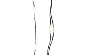LED Micro Silberdraht, silber/warmes weiss, 195 cm