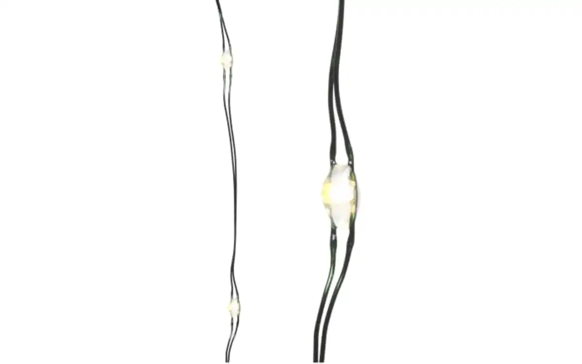 Bild 1 von LED Micro Silberdraht, silber/warmes weiss, 195 cm