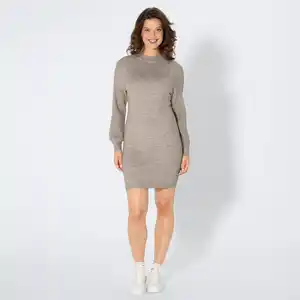 Damen-Strickkleid mit Rundhalsausschnitt