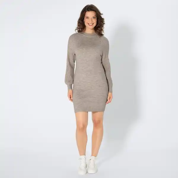 Bild 1 von Damen-Strickkleid mit Rundhalsausschnitt