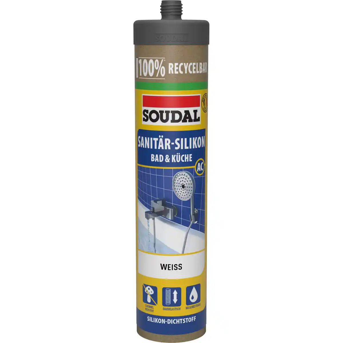 Bild 1 von Soudal Sanitär-Silikon Bad & Küche ECO Weiß 270 ml