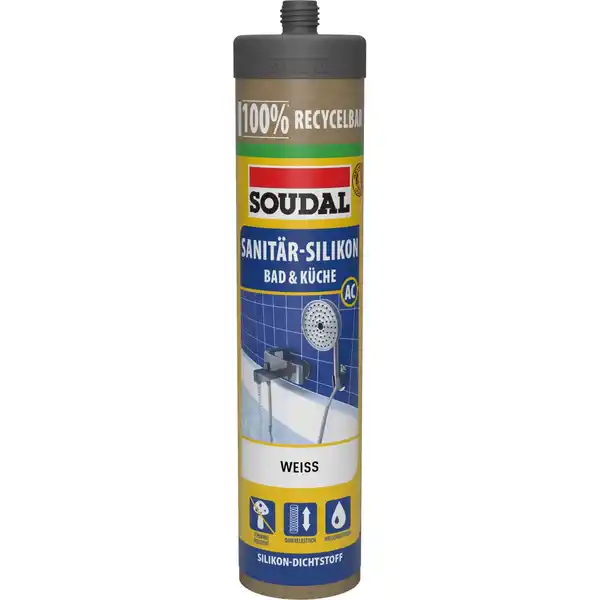 Bild 1 von Soudal Sanitär-Silikon Bad & Küche ECO Weiß 270 ml