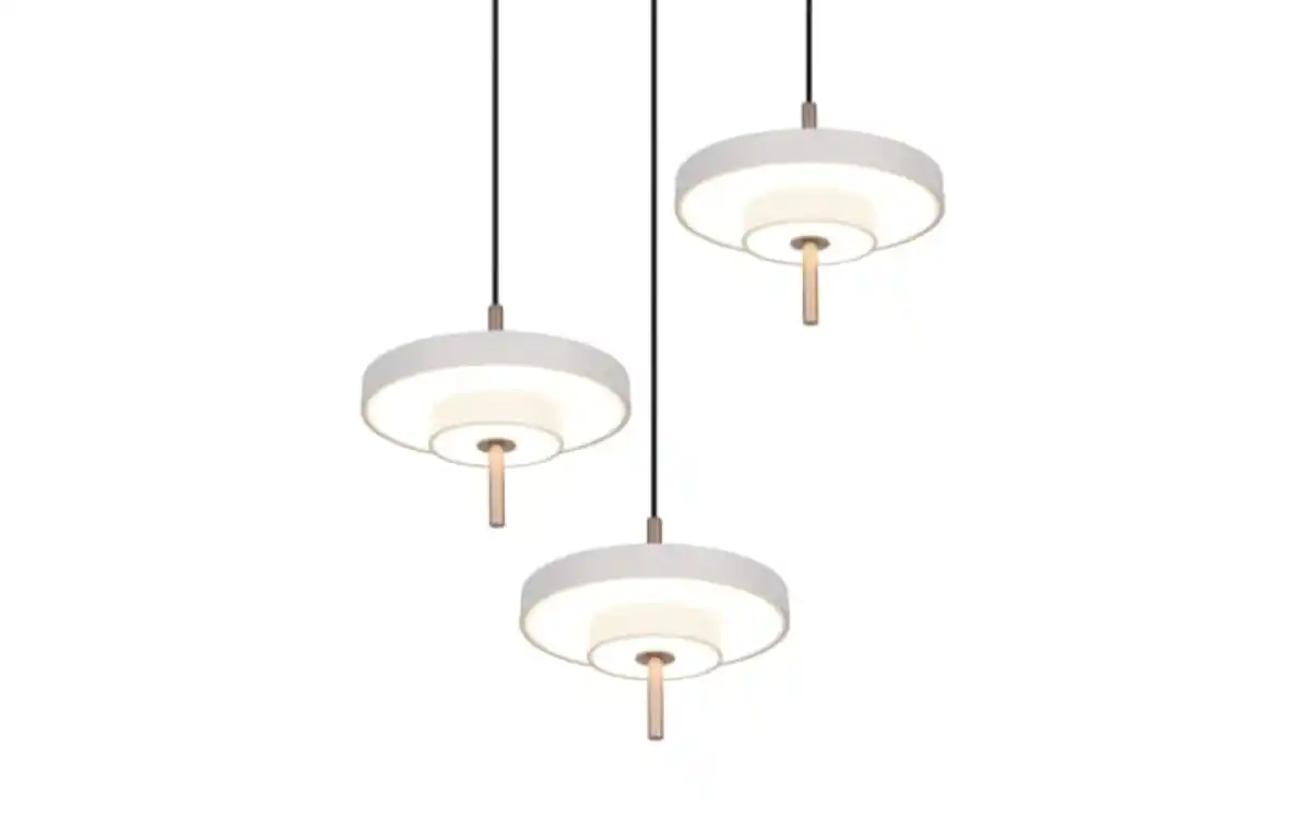 Bild 2 von LED-Pendelleuchte Keaton, grau/coffee, 5-flammig, inkl. Switchdimmer