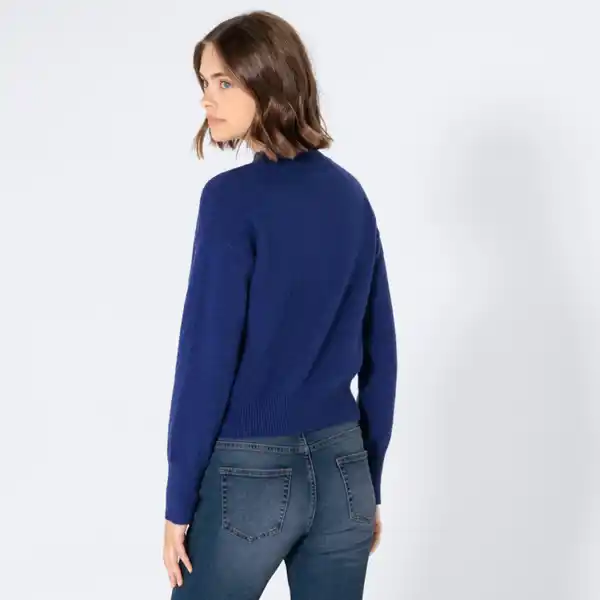 Bild 4 von Damen-Strickpullover mit hohem Kragen