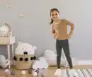 Bild 2 von IDEENWELT Kinder-Plüschleggings, Leo, Gr. 110/116