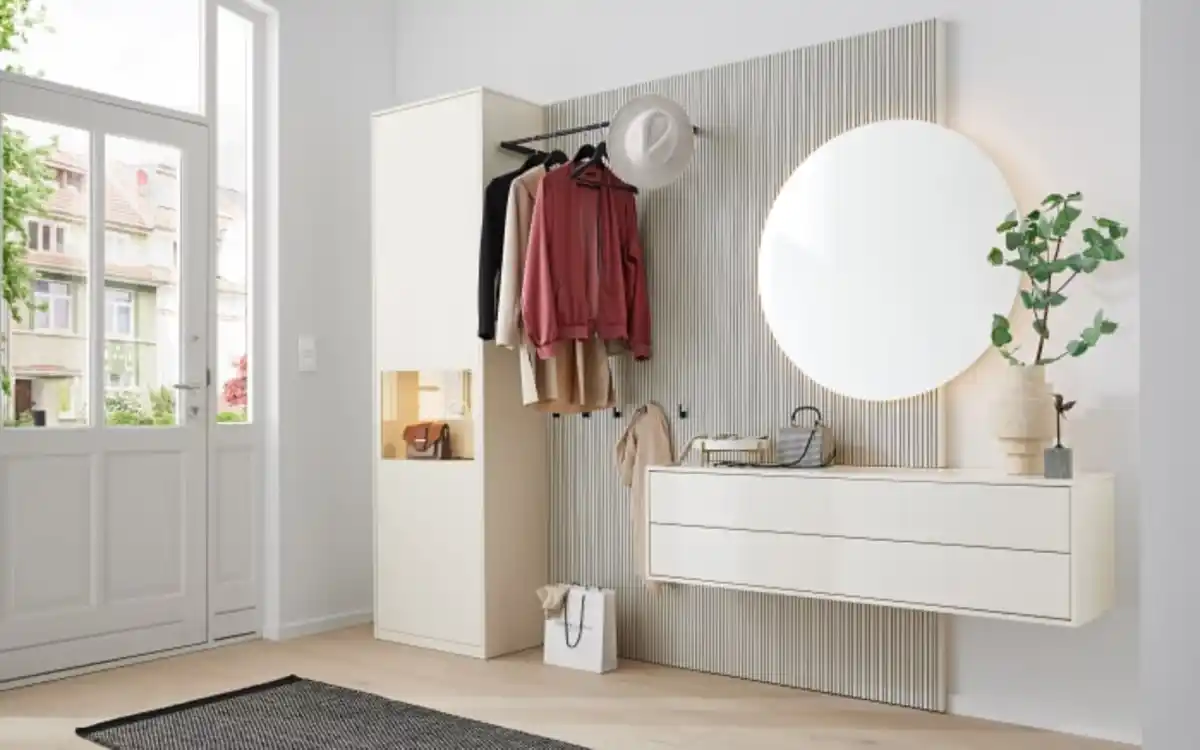 Bild 1 von Mondo - Garderobenkombination Diamo, wollweiß, inkl. Push to Open Funktion
