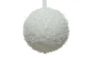 Weihnachtskugel Eis, weiß, 10 cm