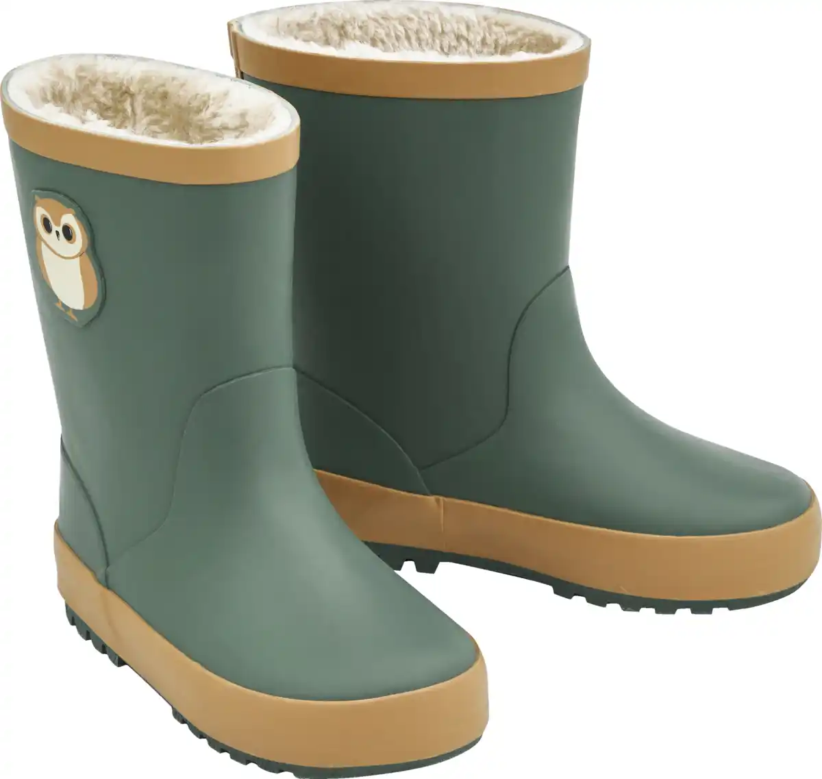Bild 1 von IDEENWELT Kinder-Regenstiefel Eule, khaki, Gr. 30