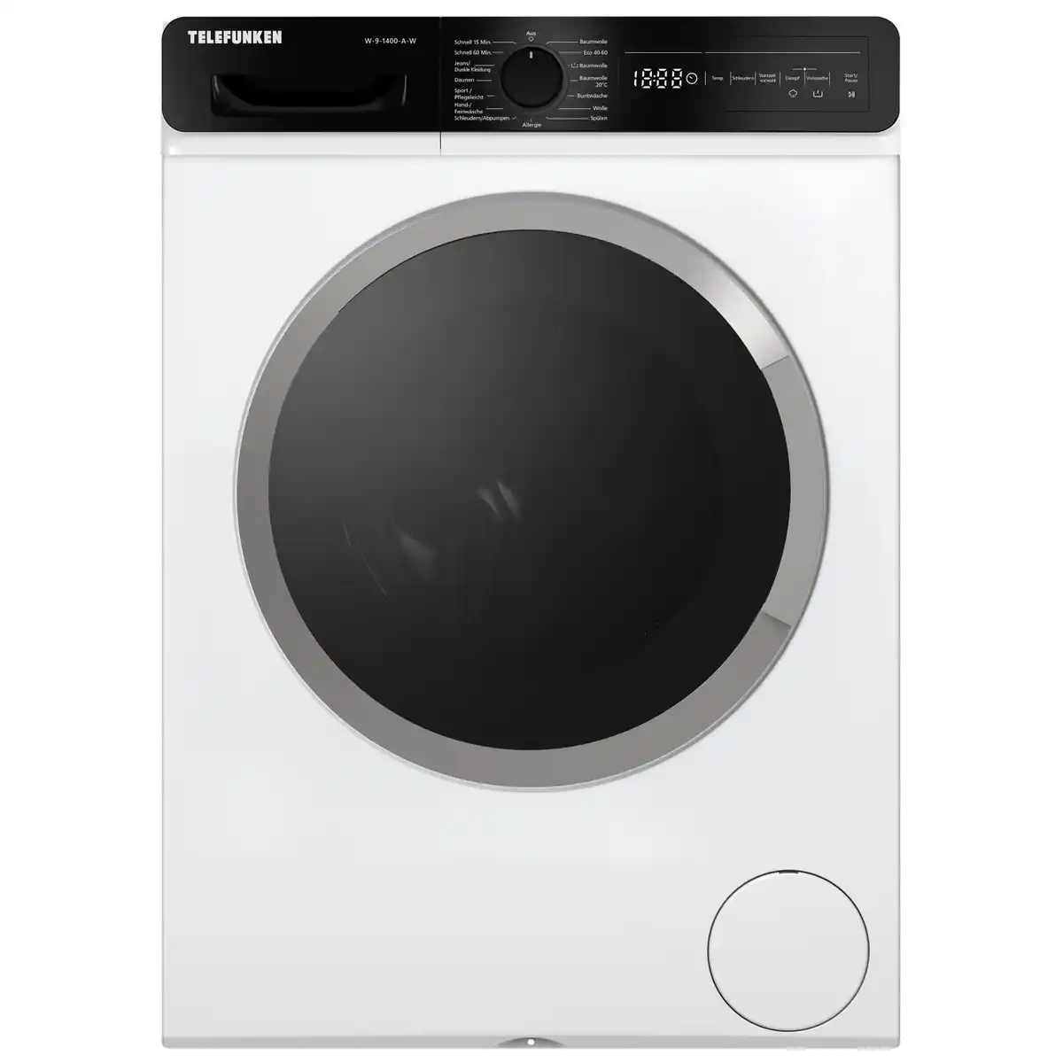 Bild 1 von Telefunken Waschmaschine 9kg 1400 U/Min. Dampffunktion Inverter Motor AquaStop 15 Programme W-9-1400-A-W