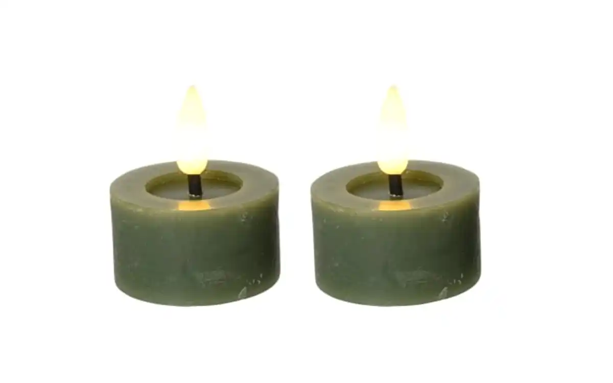 Bild 1 von 2er-Set LED-Teelicht, grün, 4,4 cm