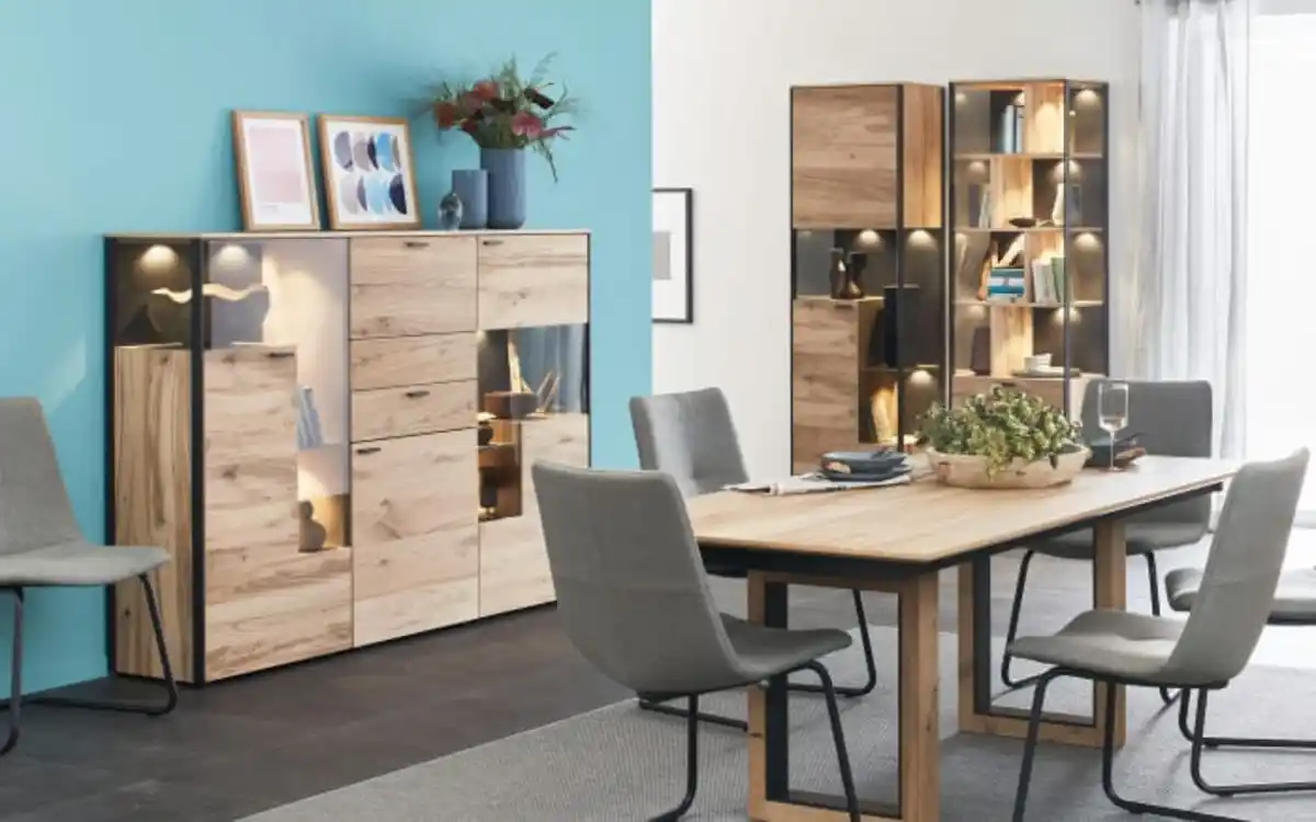 Bild 2 von Schöner Wohnen Kollektion - Highboard Andra, Eiche rustico/anthrazit