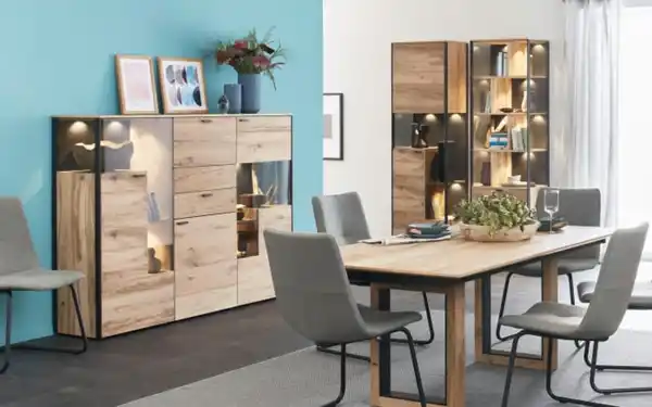 Bild 2 von Schöner Wohnen Kollektion - Highboard Andra, Eiche rustico/anthrazit